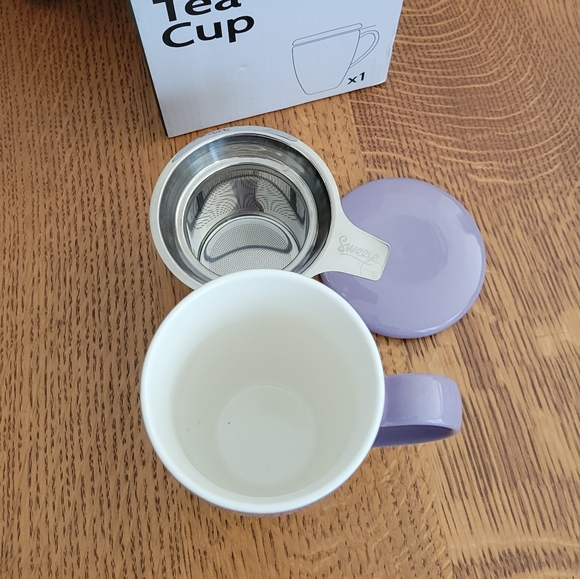 Sweese Porcelain Tea Mug with Infuser & Lid - 15 oz. - purple - Picture 11 of 13
